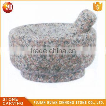 Manufacture High Quality Polish Granite Mortar And Pestle