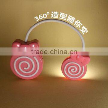 Cute Lollypop Shape Table Lamp With Touch Sensor, USD Charge LED Night Light For Study photo-5