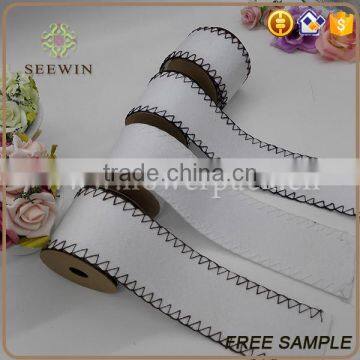 White Felt Fabric Ribbon Roll for Gift Packaging photo-6