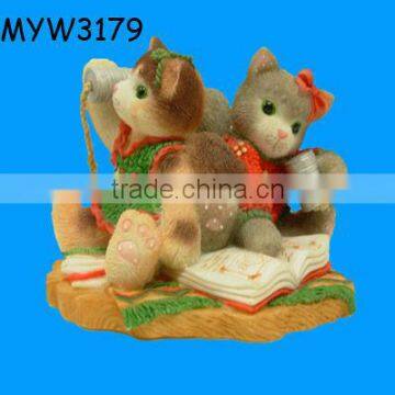 Hot saling Lovely Resin miniature funny baby Cat statue