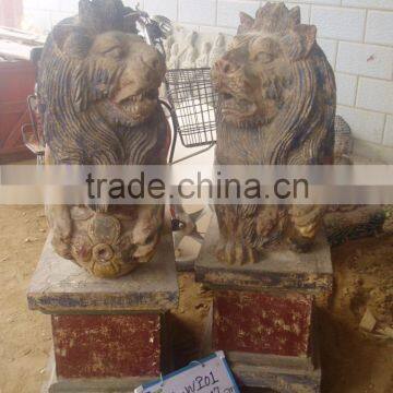 Hand Carved Lion Statue Sculpture for Sale photo-3