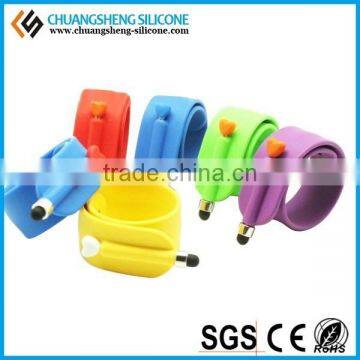 ad Promotion Gift Mobile Phone & Tablet Touch Screen Silicone Stylus Pen With Slap Band From China Factory photo-4