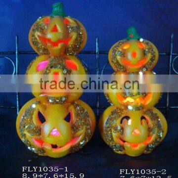 ceramic pumpkin light halloween 11035