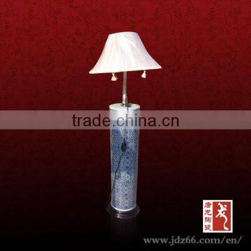 Modern style excellent quality blue glazed chinese vase lamp for new year decor