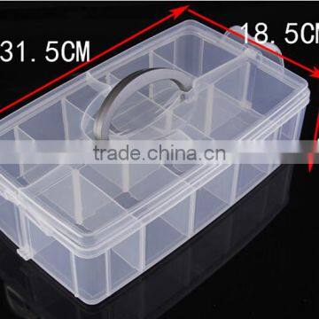 Clear Portable Plastic Kids DIY Tool Toys Organizer Divider Box Cosmetic Makeup Storage Boxes photo-2