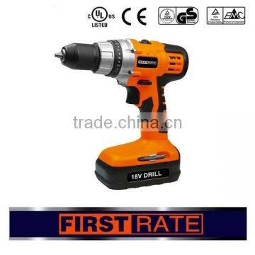 First Rate High Quality 18V 13mm cordless hammer drill with impact function