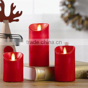 S/3 Battery Powered Dancing Flame LED Wax Candles Moving Flame LED Candles