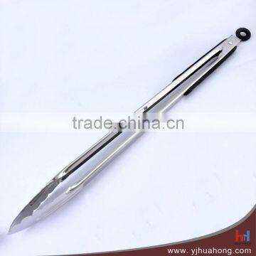 16" Long Skidproof Handle Stainless Steel Food Tongs