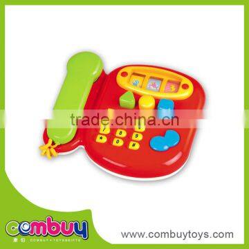 Newest product cartoon musical mobile phone toy for baby