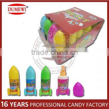 Sour Rokect Shape Spray Candy/ Rokect Toy with Spray