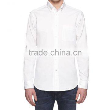 Wholesale pure cotton white shirts for men