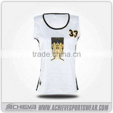 Full dye sublimation printed sportswear netball shirts