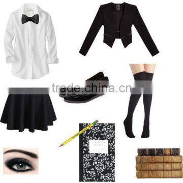 Full set school teacher uniform with blazer, shirt, pant and skirt