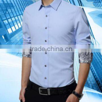 100% Cotton Mens Shirts With New Stylish OEM Long Sleeve Shirts for Men Suitable photo-3