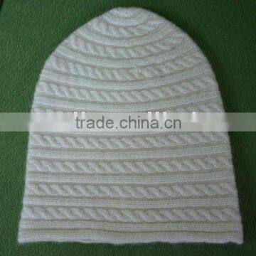 Cashmere twisted flower hat