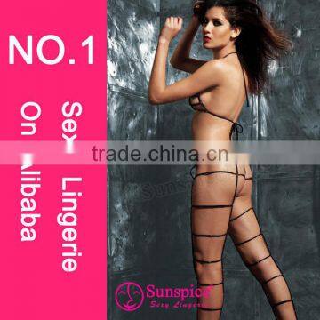 2015 High Quality Hot Sales Fishnef Lingerie Bedroom Costumes Sexy Micro Teddy Lingerie photo-2