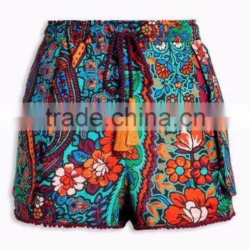 MGOO New Arrival Quick Dry Convertible Pants Custom Printed Tied With The Rope Shorts Women photo-3