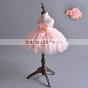 2018 New Baby Cute Dress Kids Girls Dress 4 Colors 1year Old Birthday Dresses photo-6