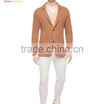 New Style V Neck Cashmere Wool Knitted Coat For Men