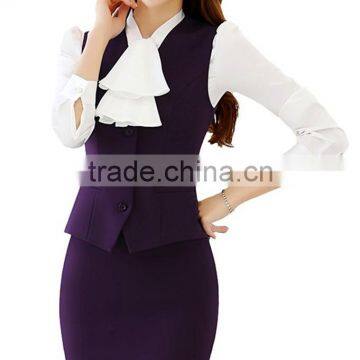 Direct factory supply fancy women and ladies corporate bank uniform suit