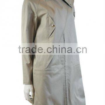 New Fashion Ladies Trench Coat Classic Style Custom Made Jacket Lady Grey Wool Trench Coat photo-2