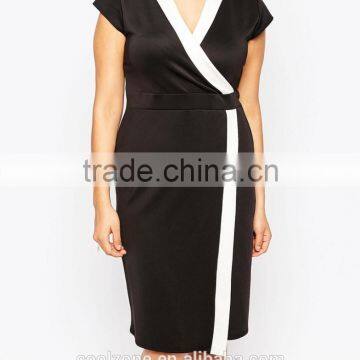 Low MOQ Plus Monochrome Bodycon Dress,top Female Dresses 2015 photo-5