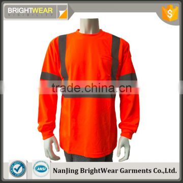 hi vis orange man printing logo reflective t-shirt