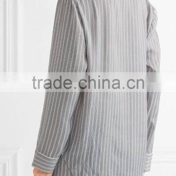 Wholesale Fashion Striped Satin Pajama Set Custom Pijamas Woman Ladies Pyjamas Sleepwear