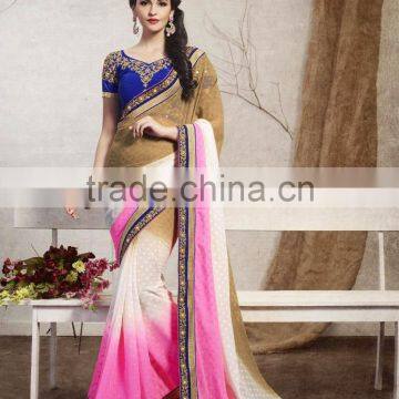 Terrific Full Dark Pink Color Saree With Nicce Bordered Season In Style Designer Sarees photo-3