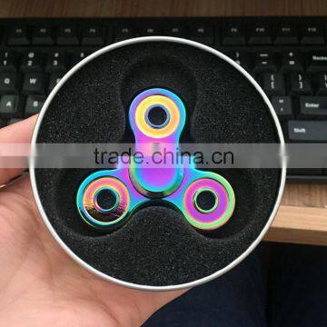 New Color Finger Gyro Rainbow Fingertips Gyro Three Leaf Colorful Metal Gyro Factory Direct Stock photo-5