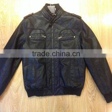 man pu leather jacket #PL8673