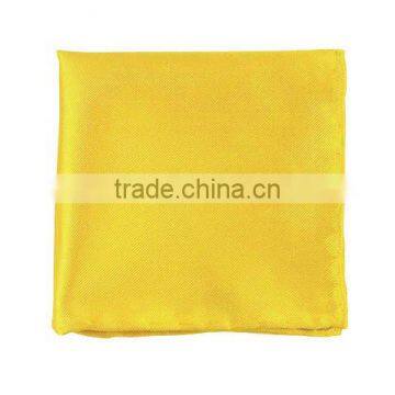 hand-rolled edges silk yellow gold handkerchiefs