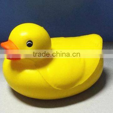 Anti-stress PU duck toy promotion gift 3D PU foam stress ball xute animal shape ball