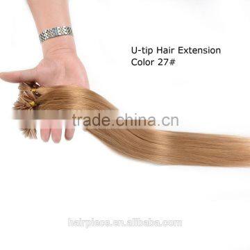 Different Color Fashion Style Pre-bonded Hair 8A Grade Straight Brazilian Virgin Hair U Tip Hair in Extension photo-6