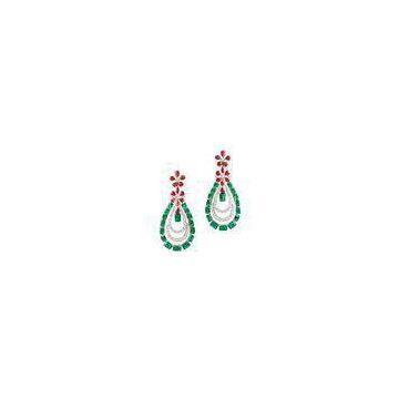 Various Plating Color Stylish Earrings Girl Rhinestone Drop Earrings