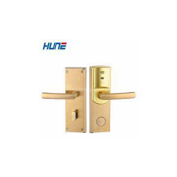 HUNE stainless steel digital card lock for hotel,RFID card lock,Magnetic card lock from China