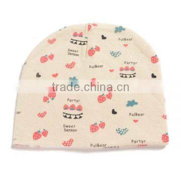 Spring&summer Korea Style 100%cotton Cute Boys&girls Strawberry Pattern Baby Beanie Hat photo-5