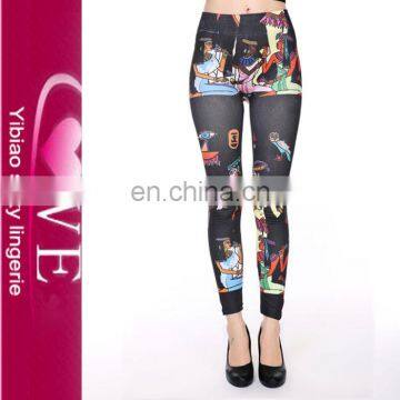 naked sexy girl womens workout floral pattern print fitness leggings stretch pants