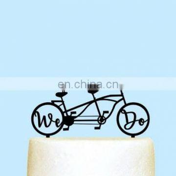 We Do Love Birds Acrylic Cake Topper Bicycle Wedding Cake Topper