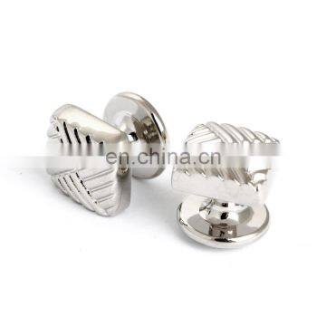 Sliver Square Mens Shirt Button Stud With Cufflinks photo-4