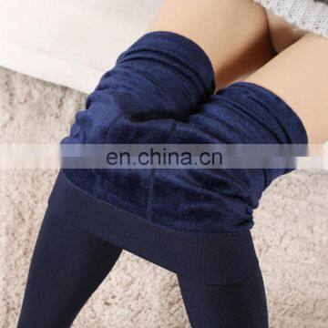 Super Elastic Warm Winter Women Velvet Knitted Seamless Slimming Winter Legging For Girls photo-2