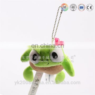 Cute small key decorations mini size stuffed plush animal shaped keychain toys