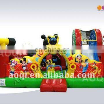 Inflatable jump slide combo/inflatable bouncer with slide/bounce castle