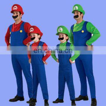 Factory Direct Sell Super Mario Brothers Mario Costume