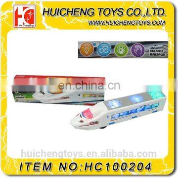 3D High-speed plastic tracks brilliant light musical electric toy train sets for sale