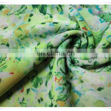 2016 Hot Sale Polyester Chiffon Fabric for Lady Skirt for Pastoral style/printed polyester chiffon fabric In Shaoxing