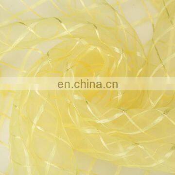 Square Shape Bright Yellow Summer Dress Wear Organza