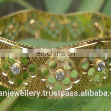 CNC-brass dancing jewelery cz stone bangle manufacturer, cz bangle jewellery exporter