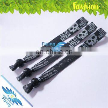 Lovely Wristbands Gift Supply Custom Brand Fabric Woven Wristbands with Slide Use Lock