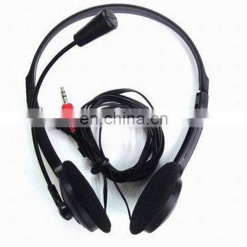 Promotional Headset With Black Color Computer Headphone With Microphone